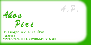 akos piri business card